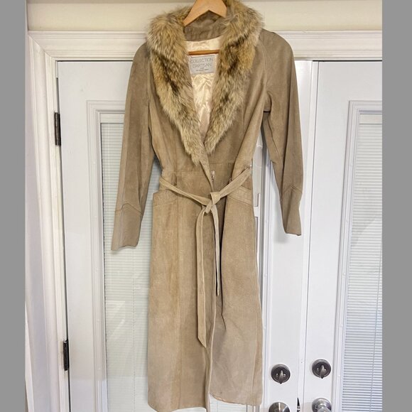 Vintage Collection D'Artisan by The Leather Ranch Tan Leather Coat, Size S - Picture 2 of 13
